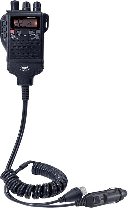 Actual product image PNI Portable CB radio Escort HP 62 with BNC antenna and battery holder
