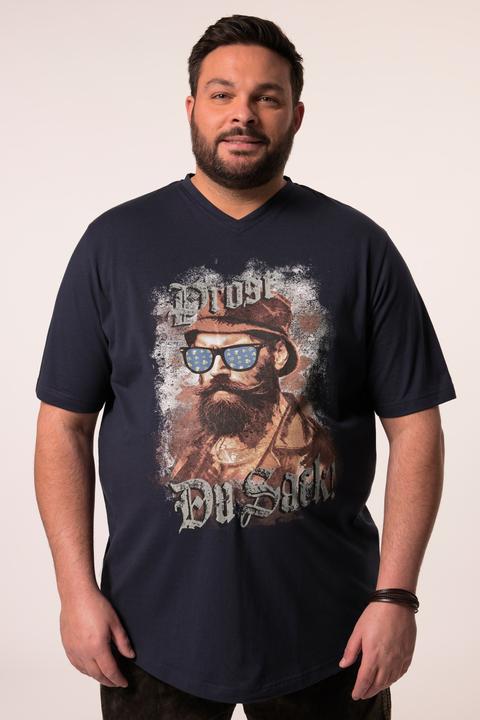 Image du produit Men+ T-shirt à motif traditionnel bavarois, avec col en V et manches courtes - jusqu'au 8 XL (L)