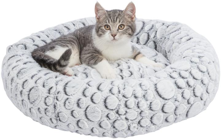 Image du produit Trixie Mila lit, rond, peluche, ø 50 cm, blanc-gris (Chat)