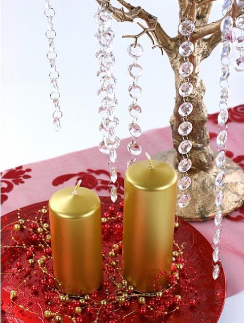 Produktbild Partydeco Goldene Kerze Metallic 15x6cm - (6St.) (6 Stk.)