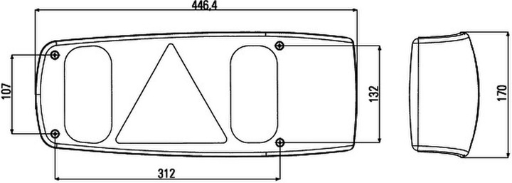Immagine prodotto Hella 12 fanali posteriori a sinistra con tecnologia a lampadina per rimorchi per DAF HYMER