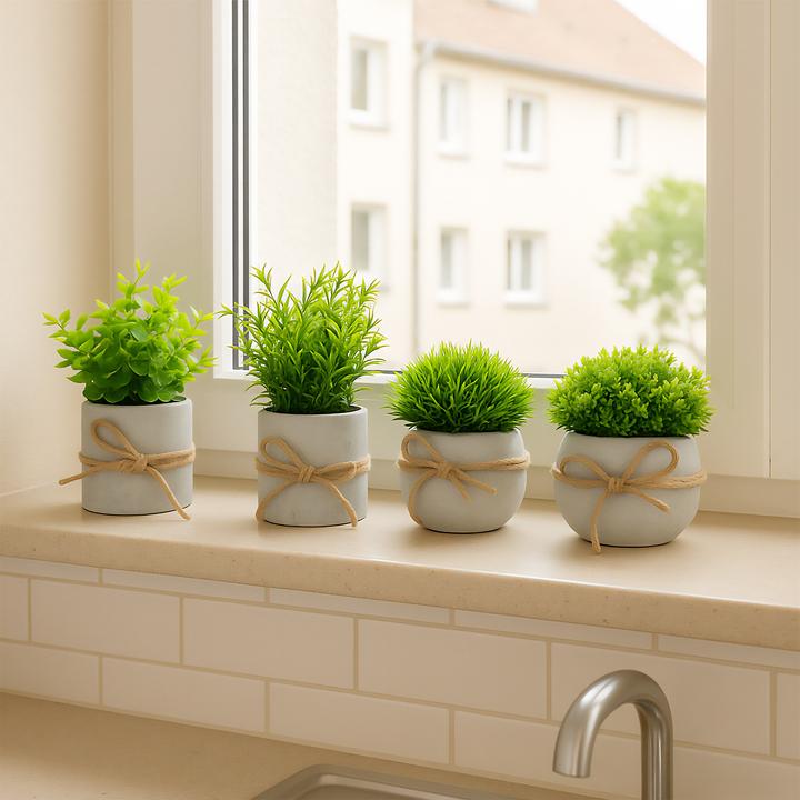 Actual product image Relaxdays 4x decorative plants (18 cm)