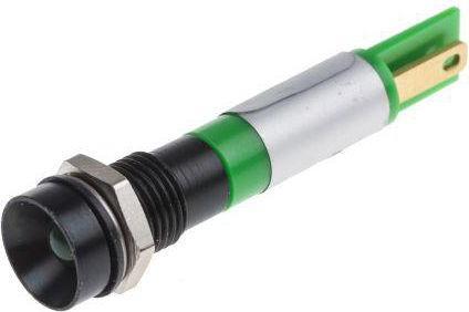 Produktbild RS PRO LED grün SUN 12Vac/dc 8mm schwarz innen