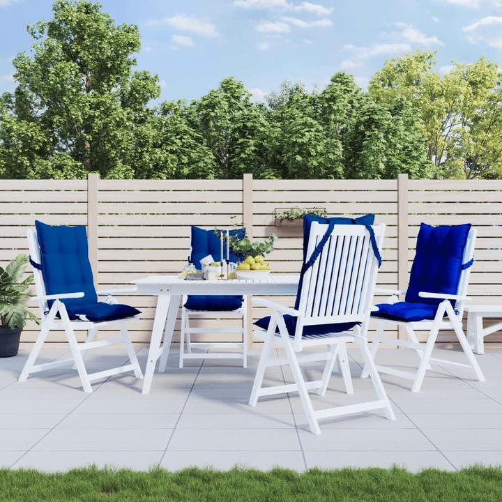 Actual product image VidaXL High-back chair cushions 4 pcs. Oxford fabric (120 x 50 x 7 cm)