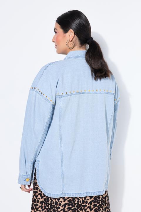 Immagine prodotto Studio Untold Camicia di jeans dal taglio oversize con stile vintage e rivetti decorativi (60)