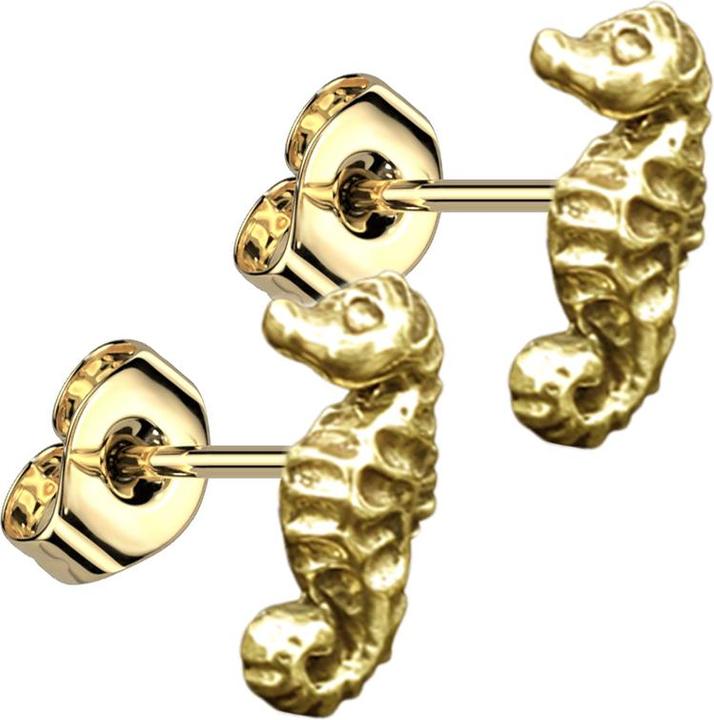 Produktbild Chaotic Trading Ohrstecker vergoldet Seepferdchen (Messing)