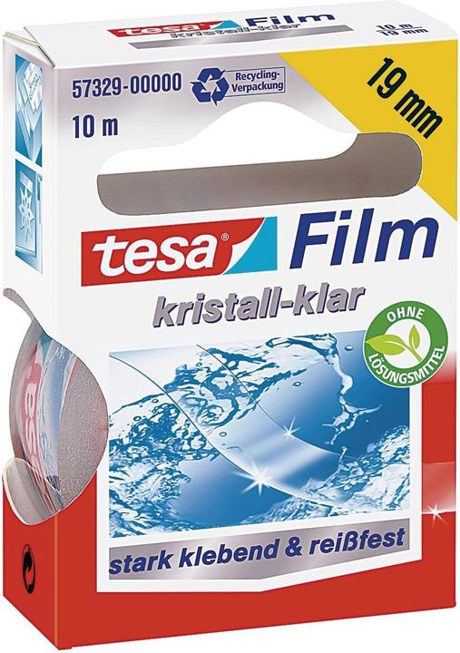 Produktbild tesa 1x tesafilm KRISTALL-KLAR, hochtransparent, alterungsbeständig, mit starker Haftung (19 mm)