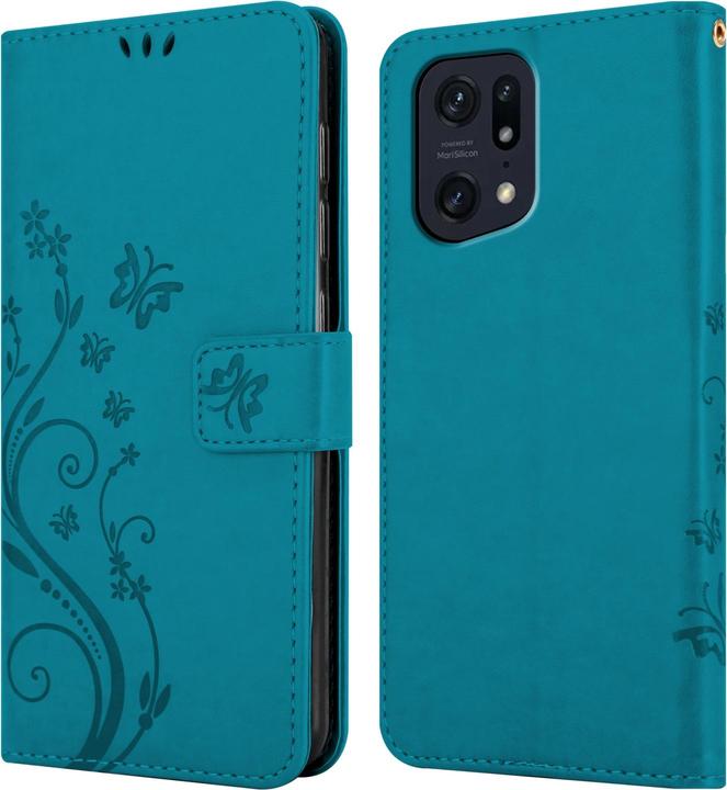 Produktbild Cadorabo Flower Book Hülle für Oppo FIND X5 PRO (Oppo Find X5 Pro)