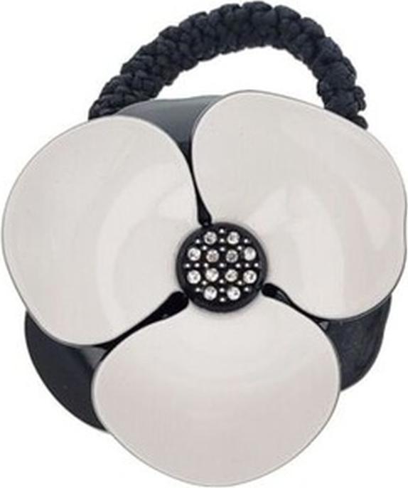 Araban Hair Tie Flower Black White (Haargummi)