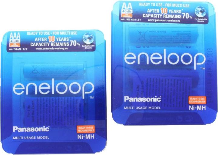 Actual product image Panasonic Battery Combi Pack 4x AA Mignon + 4x AAA Micro (8 pcs., AA, AAA, 2000 mAh)