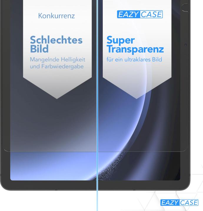 EAZY CASE Tablet Schutzglas für Samsung Galaxy Tab S9 FE (1 Stk., Samsung Galaxy Tab S9 FE)