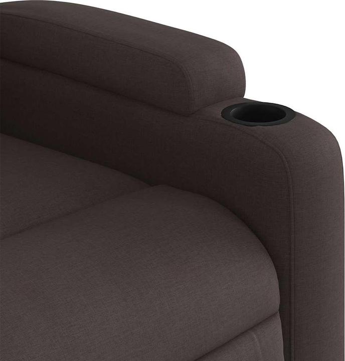 Actual product image vidaXL Massage armchair with stand-up aid electric TV armchair dark brown fabric