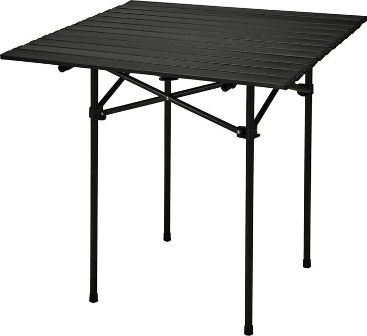 ProGarden Campingtisch mit rollbarer Tischplatte, schwarz
