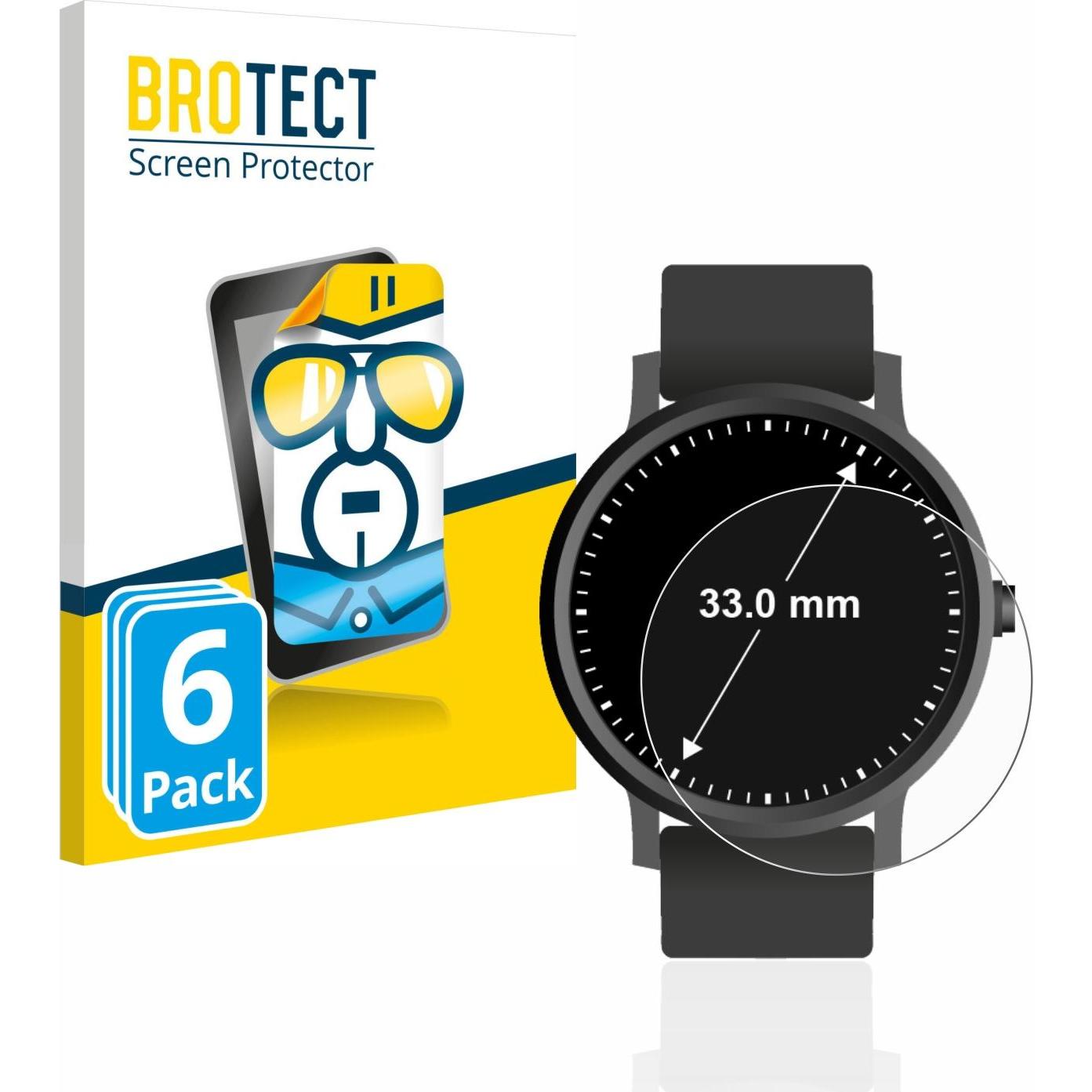 BROTECT Schutzfolie Displayschutz Klar, Smartwatch Schutzfolie, Transparent