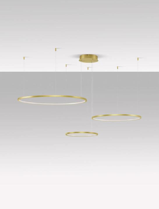 Productafbeelding Nova Luce PURPLE LED hanglamp goud 80W warm wit 150x130cm dimbaar 9210314