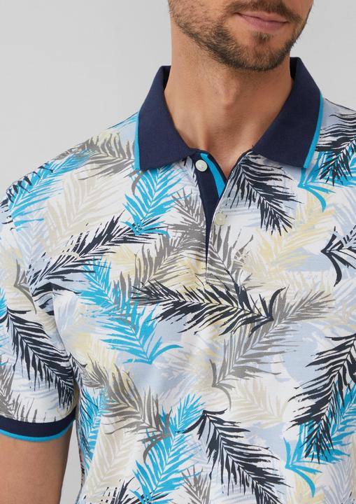 Immagine prodotto S.Oliver Polo-Shirt Piqué-Poloshirt mit Print und Kontrast-Details (M)