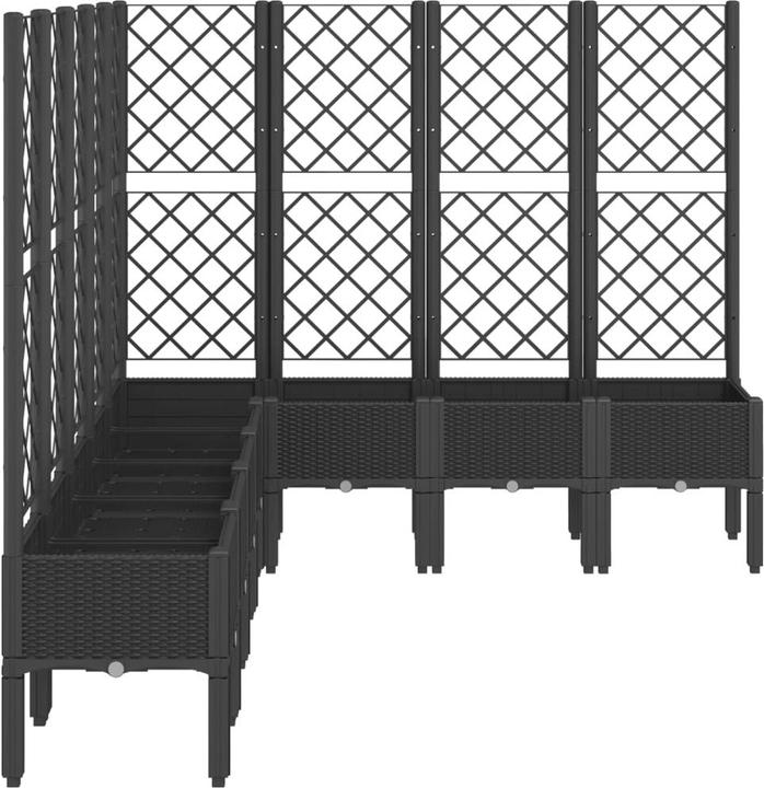 Image du produit vidaXL Bac à plantes avec treillis PP
