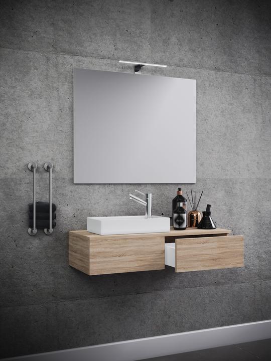 Actual product image VCM 3-piece guest toilet wash place washbasin Gudas mirror
