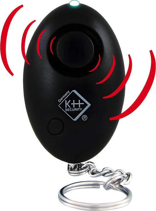 Produktbild KH Security 4er-SetPersonenalarm inkl. LED-Licht, 120dB, schwarz