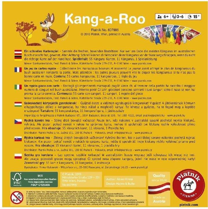 Actual product image Piatnik Kang-a-Roo (German, French, Italian)