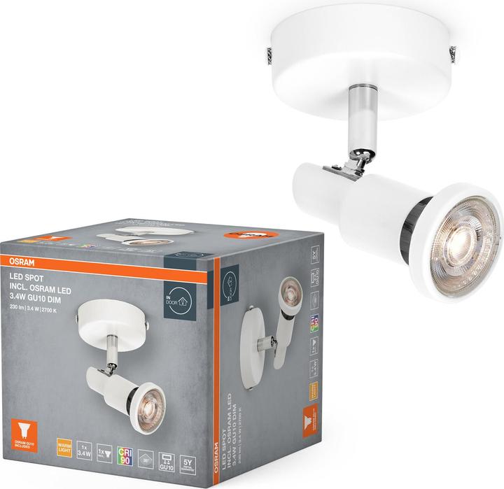 Produktbild Osram LED SPOT WHITE 1 X 3.4W 927 DIM (230 lm, GU10)