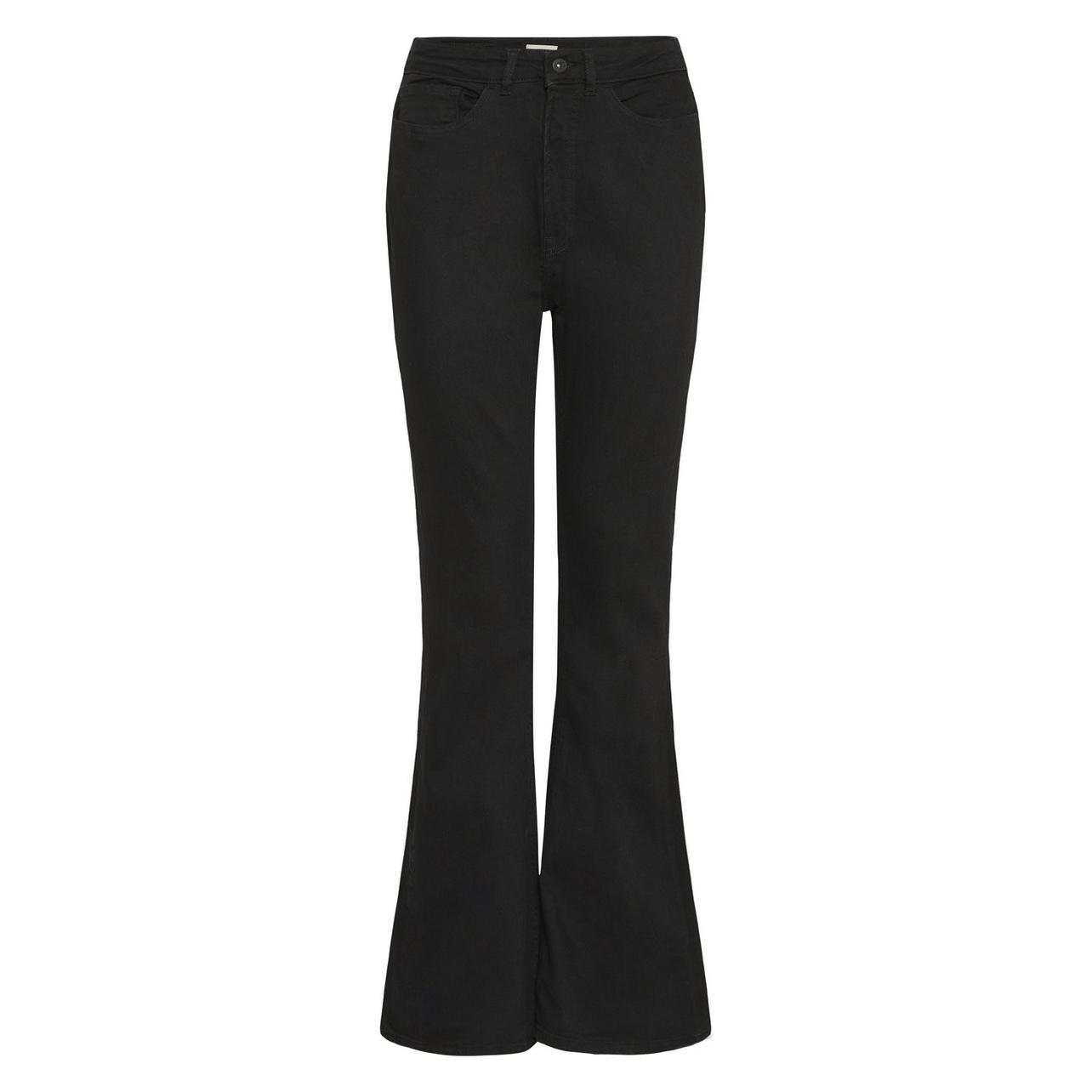 Ichi, Vrouwen, Jeans, Ihtwiggy Flaired High Waist Dames Broek - Maat 32/32, Zwart, (W32/L32)