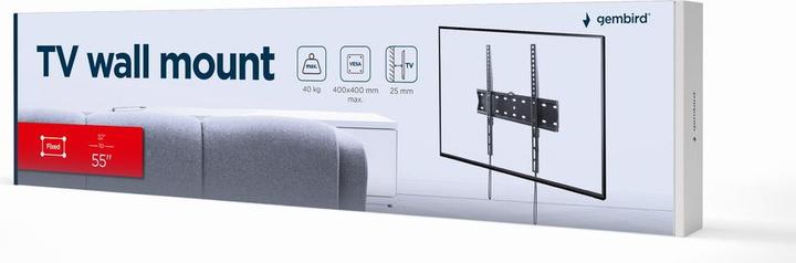 Produktbild Gembird WM-55F-02 TV mount (55") Black (Wand, 40 kg, 32" - 55")