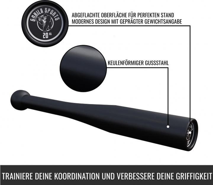 Produktbild Gorilla Sports Indian Clubbells (1 x 20 kg)