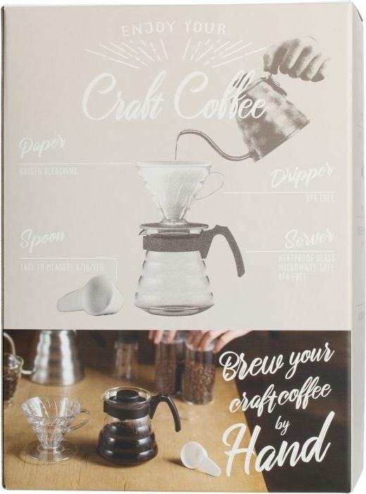 Produktbild Hario V60 Craft Kaffee-Tropfenset + Serviergeräte+Filter (0.60 l)