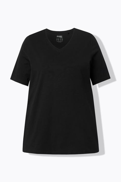 Produktbild Ulla Popken T-Shirts, 2er-Pack, V-Ausschnitt, Halbarm (50, 52)