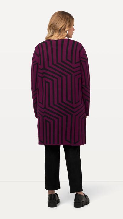 Produktbild Ulla Popken Strickjacke, Grafikmuster, V-Aussschnitt, Langarm (46, 48)