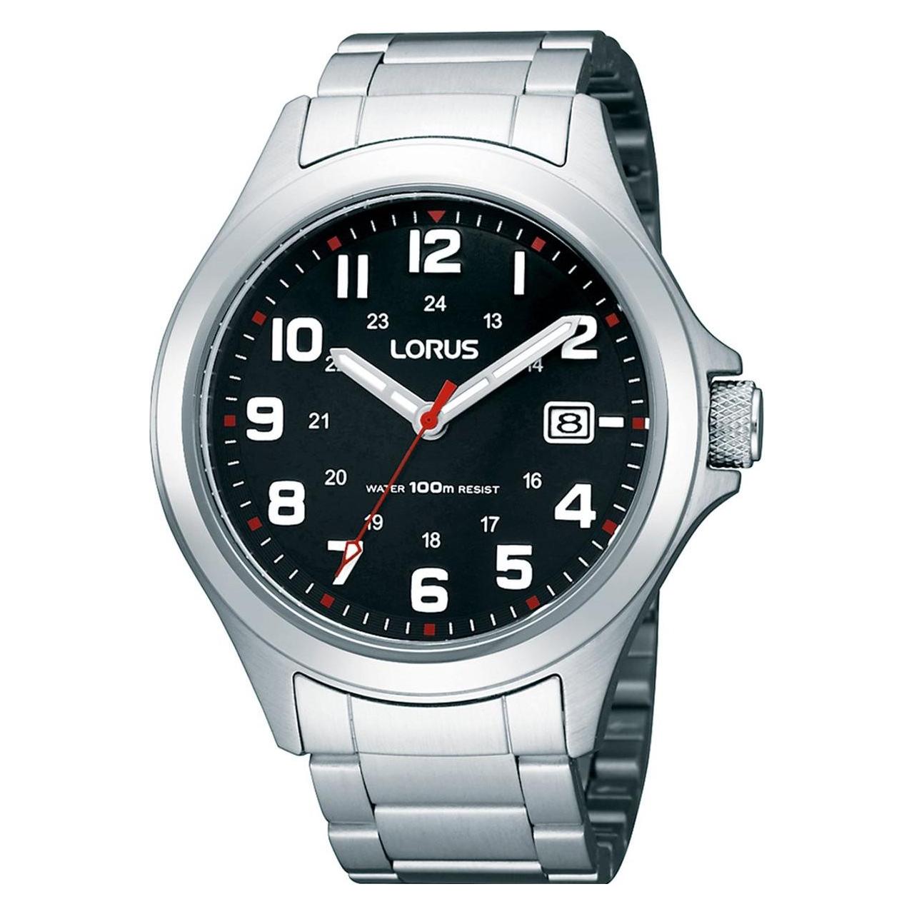 Lorus, Armbanduhr, AnalogovÃ Hodinky RXH01IX5, Schwarz, Silber, (Analoguhr)