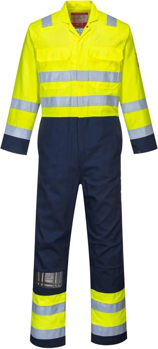 Portwest Flame-Retardant Hi-Vis Antistatic Coverall with Reflective Striping (XXL)