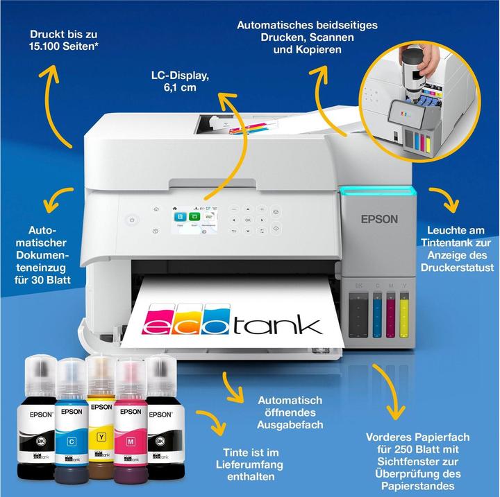 Actual product image Epson EcoTank ET-3956 (Ink tank, Colour)