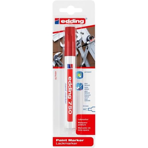Thumbnail - Edding, Marker, 750 paint marker, rot (Rot, 4 mm, 1 x)