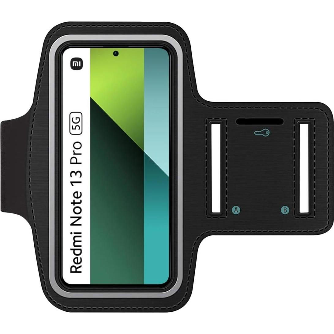 SmartFitness Xiaomi Redmi Note 13 Pro 5G Handy Sport Armband, Smartphone Sportarmband, Schwarz