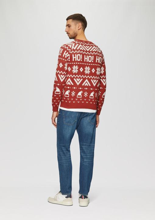 Actual product image s.Oliver Strickpullover Weihnachtspullover aus Baumwolle (M)