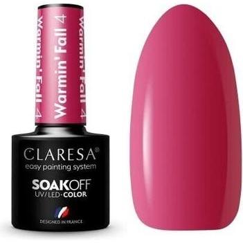 Claresa, Nagellack, Soak Off Uv/Led Warming Fall Hybrid Nail Polish 4 5G (Rosa, Farblack)