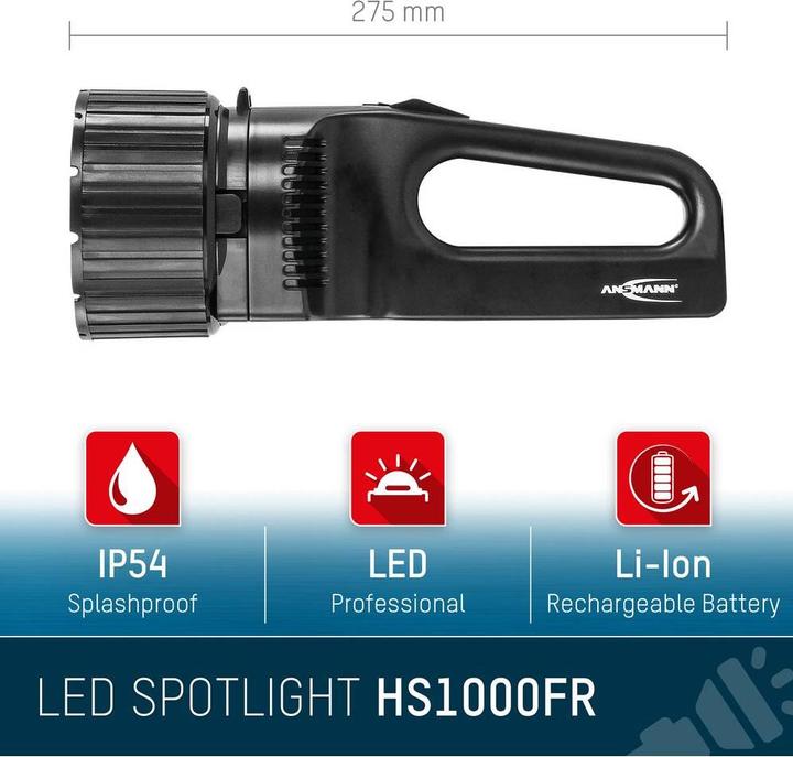 Image du produit Ansmann Lampe à main à piles noire (27.50 cm, 330 lm)
