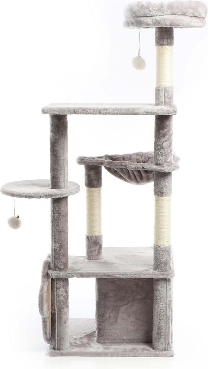 Produktbild Fudajo Kratzbaum Kratzbrett Grau 135cm Katzenkratzbaum Katzenbaum Kletterbaum (135 cm, Grau)
