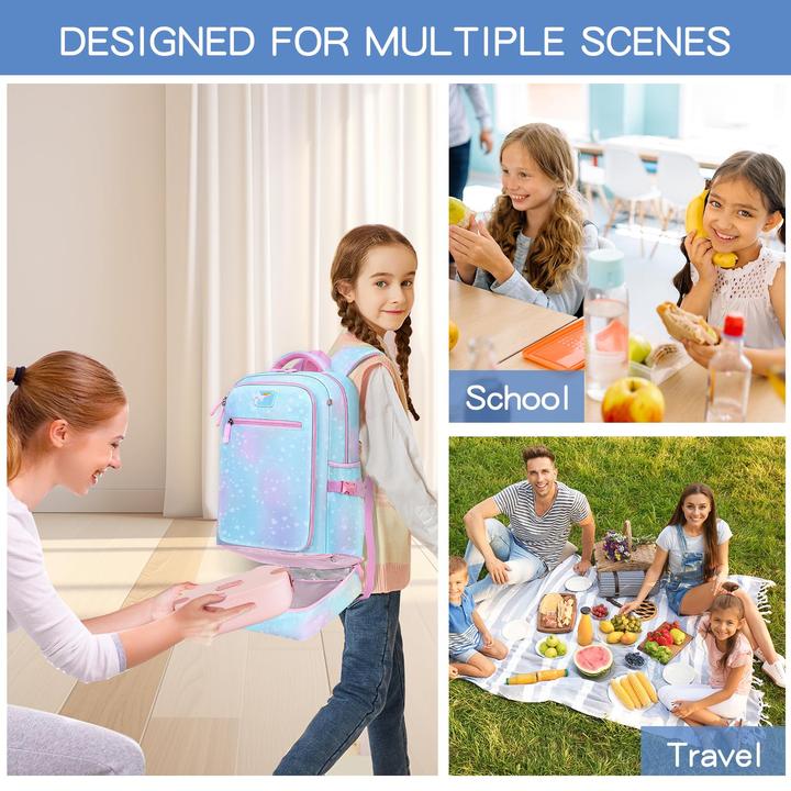 Produktbild Only-Bags.Store 2 in 1 Rucksack & isolierte Brottasche, Schulrucksack für Grundschüler