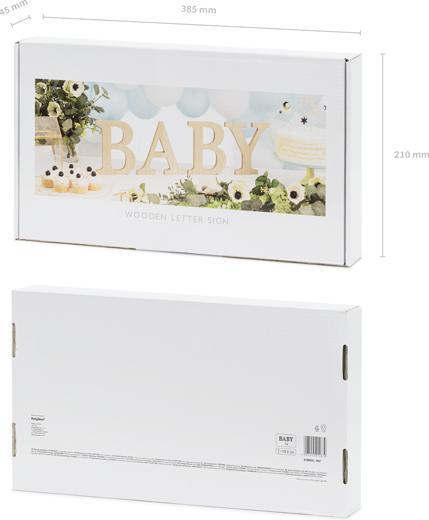 Produktbild Partydeco Lettes en bois - BABY (1 Stk.)