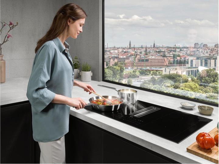 Produktbild AEG Einbau-Induktionsherd mit Dunstabzugshaube,, 83 cm (83 cm, Induktionskochfeld)