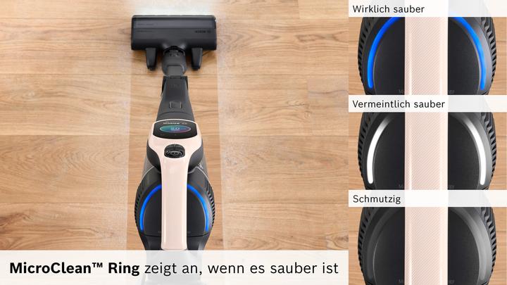 Image du produit Bosch Hausgeräte Aspirateur sans fil avec technologie MicroClean, batterie 4,0 Ah et éclairage LED