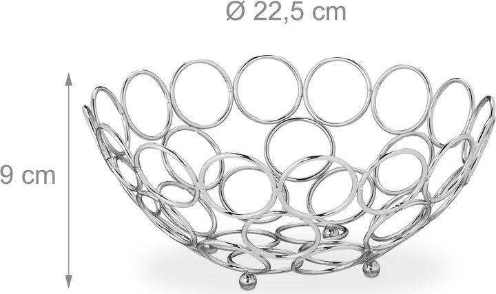 Actual product image Relaxdays Fruit bowl (22.5 x 22.5 x 9 cm)