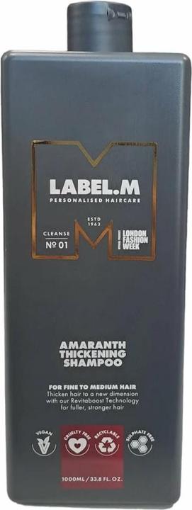 Produktbild Label.M Professional Amaranth Verdickendes Shampoo 1000 ml (1000 ml, Flüssiges Shampoo)