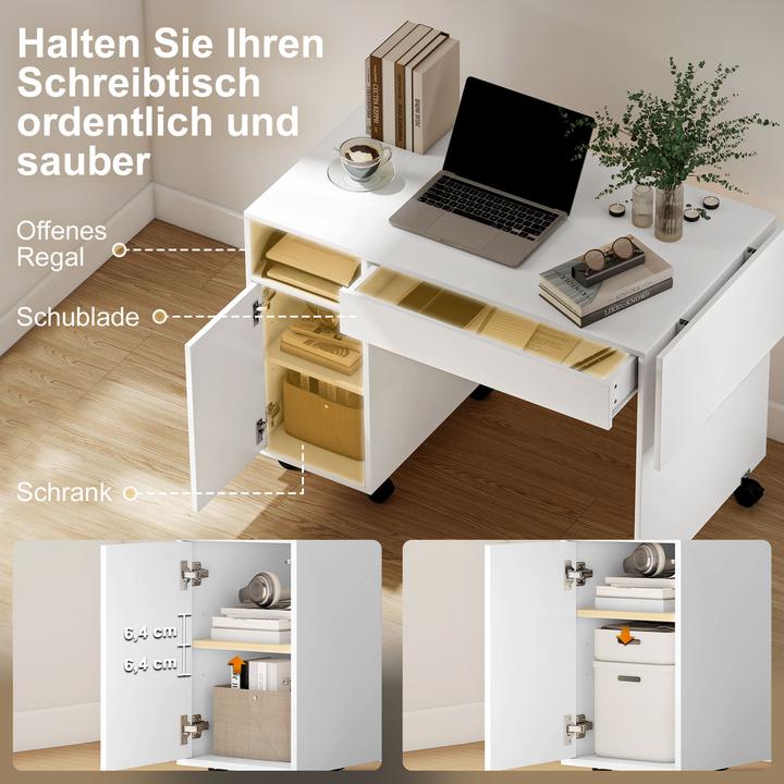 Image du produit Homcom Schreibtisch Spanplatte Weiss