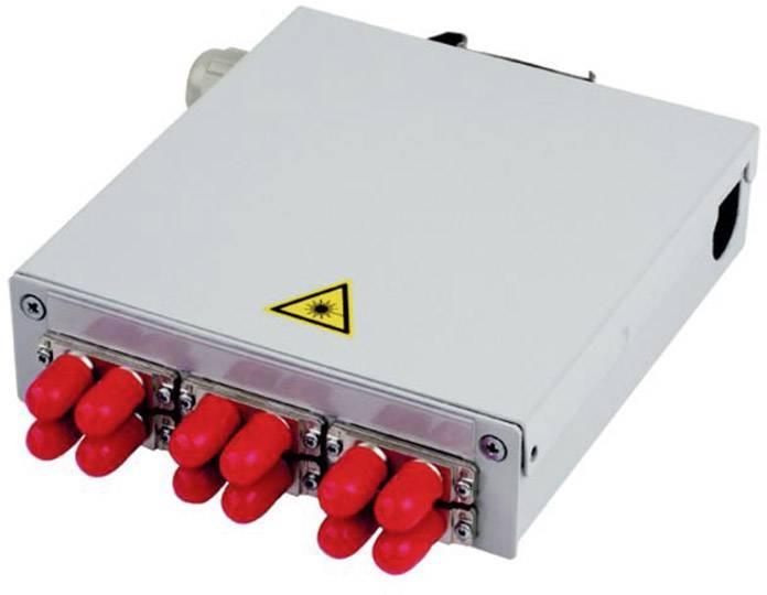 Actual product image Telegärtner STX Carrier rail distributor 6xST-Duplex, metal sleeve/metal housing, multimode