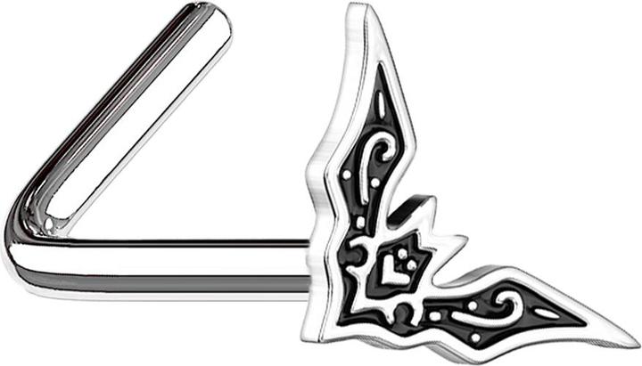 Produktbild Star Piercing Nasenstecker gewinkelt silber Fledermaus (Messing, Chirurgenstahl 316L)