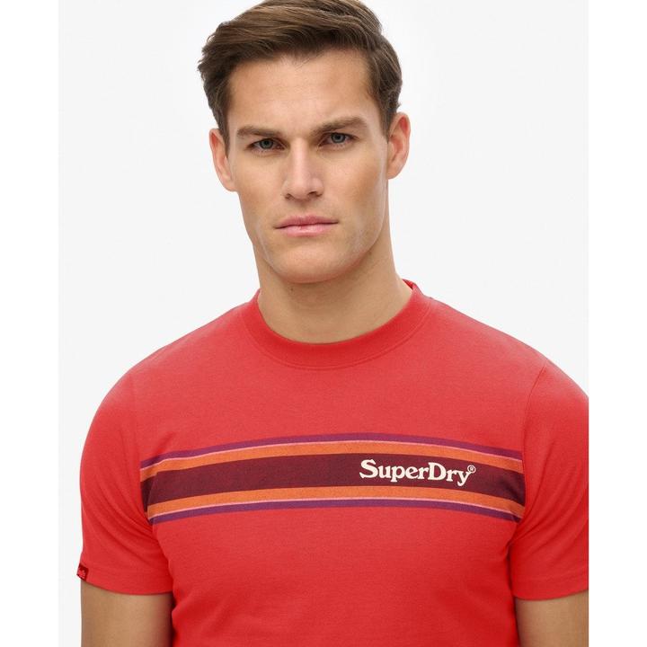 Actual product image Superdry Venue Logo Stripe Relaxed Tee (S)
